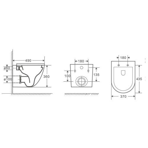 Унитаз подвесной WeltWasser 10000009939 белый с сиденьем микролифт безободковый смыв торнадо - фото 5
