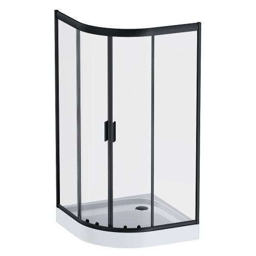 Душевой уголок Am.Pm Gem W90G-401-100BT 100х100 стекло прозрачное профиль черный без поддона - фото 2