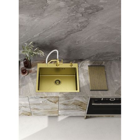 Кухонная мойка Raglo R700 R700.5050.03 50х50 цвет золото поверхность матовая