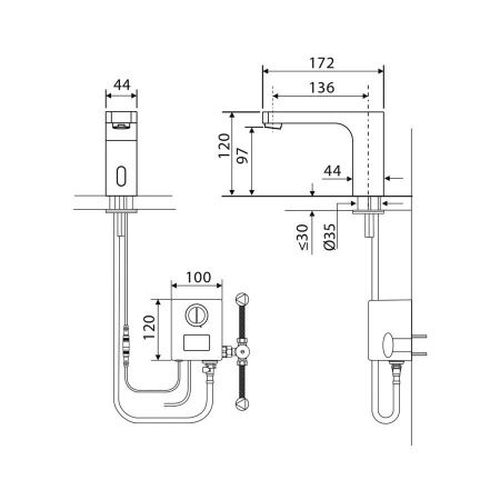 Смеситель Timo Torne 4313/00F на раковину хром