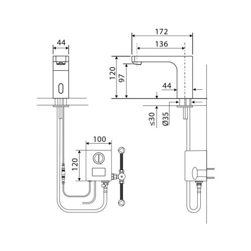 Смеситель Timo Torne 4313/17F на раковину золото - фото 2