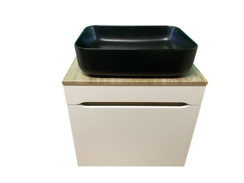 Тумба с раковиной Sintesi STL.W7018_SIN-LVB-APP-409BM 60х60 подвесная цвет белый - фото 4