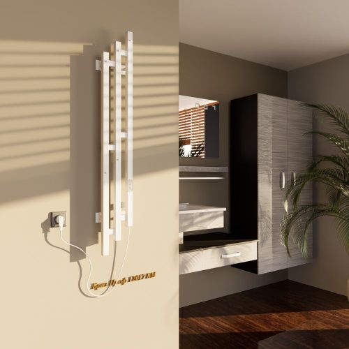 Полотенцесушитель электрический Altasan БризПроф БризПроф12017БМ 15х120 белый - фото 3