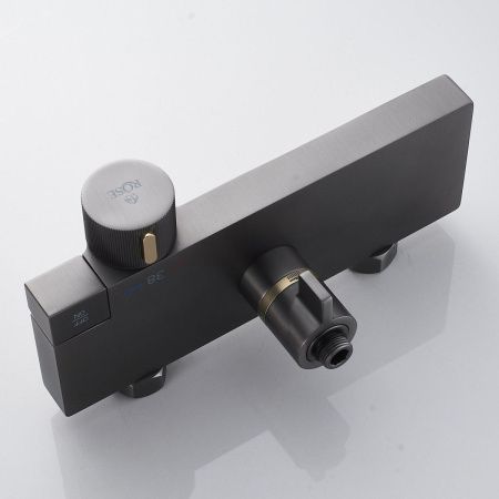 Душевая стойка Rose R1896T-6 настенная цвет серый с термостатом