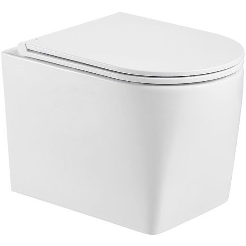 Унитаз подвесной WeltWasser 10000008265 белый с сиденьем микролифт безободковый душевой смыв