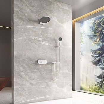 Душевая система Vincea VSFW-2F12TMW встраиваемая в стену цвет белый с термостатом