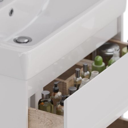 Тумба под раковину LeMark Combi LM03C80T 70х40 напольная цвет белый