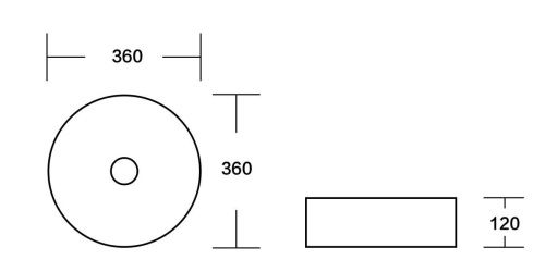 Раковина из сантехнического фарфора Milleau NUAGE MU7044A-MB/GW 40х40 накладная цвет белый без отверстий под смеситель - фото 2