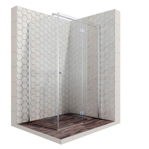 Душевой уголок Ambassador Diamond 12011108R 120х90 стекло прозрачное профиль хром без поддона - фото 2