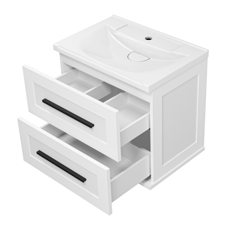 Тумба под раковину Misty Модерн П-Мод09060-011Пр 60х40 подвесная цвет белый