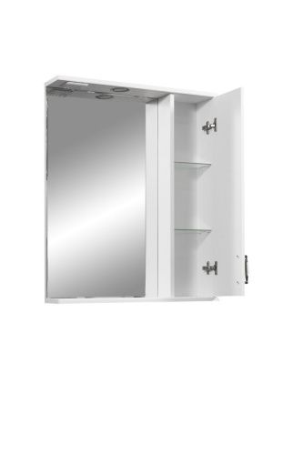 Зеркало-шкаф Stella Polar Кармела ольха SP-00000184 70х80 подвесной цвет белый - фото 4