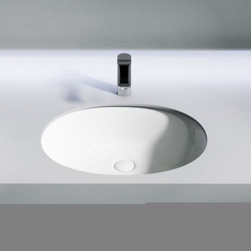 Раковина из сантехнического фарфора Ceramica Nova ELEMENT CN6076 52х38 встраиваемая цвет белый без отверстий под смеситель - фото 3