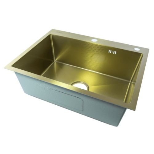 Кухонная мойка Fmark FSC6050C 60х50 цвет золото поверхность матовая - фото 2