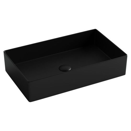 Раковина из сантехнического фарфора Ceramica Nova ELEMENT CN6070MB 60х40 накладная цвет черный без отверстий под смеситель - фото 2