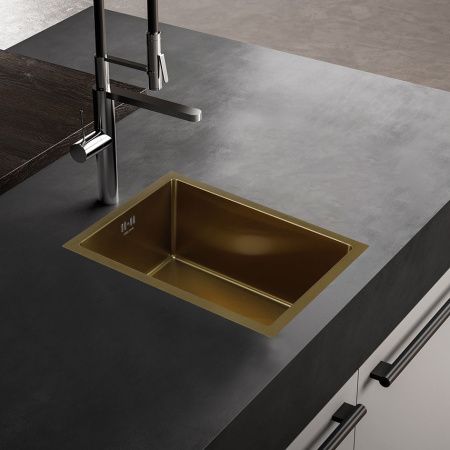 Кухонная мойка Melana ProfLine D5138HG золото 51х38 цвет золото поверхность матовая