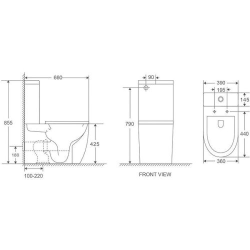 Унитаз напольный с бачком WeltWasser WW MERZBACH 011 XL GL-WT (10000012096) белый с сиденьем микролифт безободковый смыв торнадо - фото 2