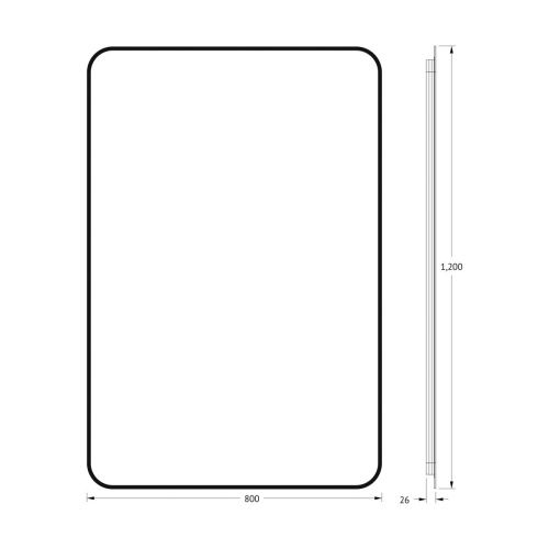 Зеркало с подсветкой Defesto AURA DF 2970 80х120 подвесное - фото 2