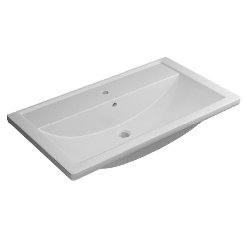 Раковина из искусственного камня Uperwood Foster 291020342 80х50 полувстраиваемая цвет белый - фото 5