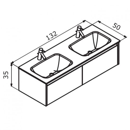 Тумба с раковиной Orka Lisbon 5001441 130х50 подвесная цвет серый/бежевый - фото 5