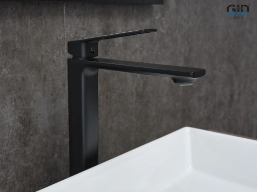 Смеситель для раковины Gid Cascada L057BMD на столешницу черный - фото 2