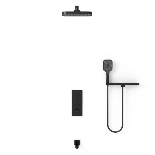 Душевая система Vincea VSFW-431T1RMB встраиваемая в стену цвет черный с термостатом - фото 3