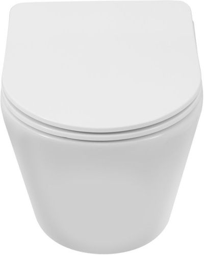 Унитаз подвесной Logan 00342543 белый с сиденьем микролифт безободковый смыв торнадо - фото 4