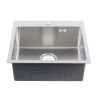 Кухонная мойка Melana ProfLine H5045/2 сатин 50х45 цвет серый поверхность матовая