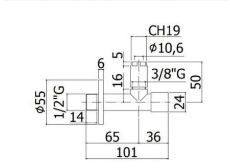 Кран-фильтр нижнего подключения Paffoni ZACC204NO