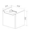 Тумба под раковину LeMark Buno mini LM05BM45T 40х40 подвесная цвет белый