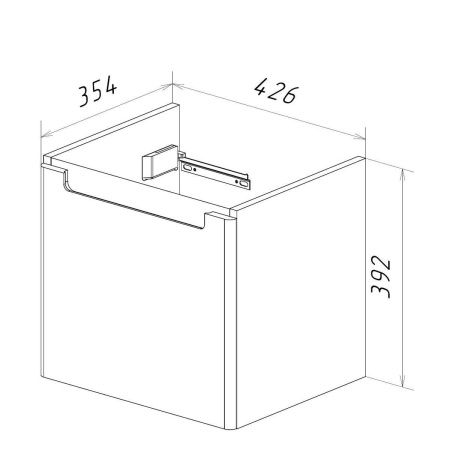 Тумба под раковину LeMark Buno mini LM05BM45T 40х40 подвесная цвет белый