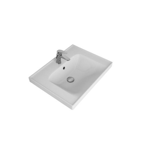 Раковина керамическая Dreja Grace 641587 60х50 подвесная цвет белый 1 отверстие под смеситель - фото 4