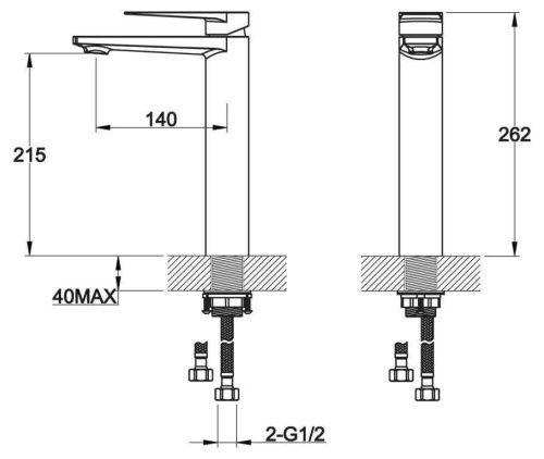 Смеситель для раковины BelBagno CARIN CAR-LMC-CRM на столешницу хром - фото 2
