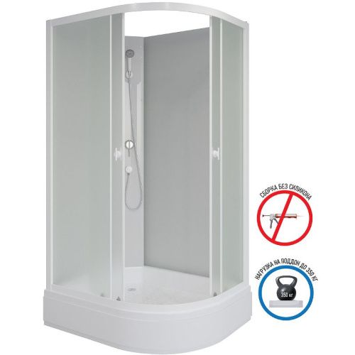 Душевая кабина Niagara Promo P100/70/26L/MT/BK 100х70 асимметричная без крыши ориентация левая - фото 2