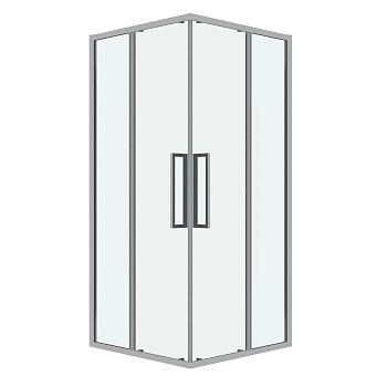 Душевой уголок Grossman Cosmo 300.K33.02.8080.10.00 80х80 стекло прозрачное профиль хром без поддона