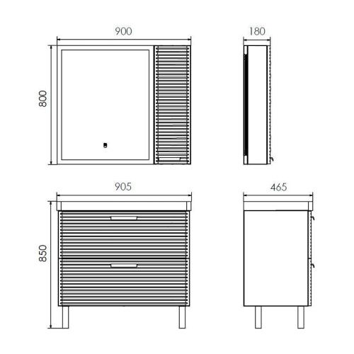 Тумба с раковиной Comforty Танжер 00-00019535CF 90х50 напольная цвет белый - фото 2