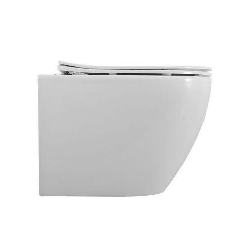 Унитаз подвесной Art&Max Parma AM2381CHRV/SC белый с сиденьем микролифт смыв торнадо - фото 3