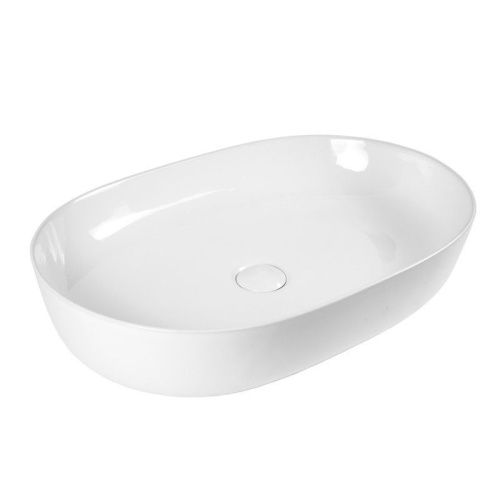 Раковина из сантехнического фарфора Bond Oval S51-600 60х40 накладная цвет белый без отверстий под смеситель