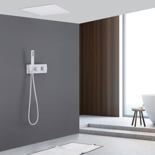 Душевая система Abber AF8255W встраиваемая в стену цвет белый с термостатом - фото 2