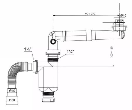 Сифон для раковины Bettoserb 125342