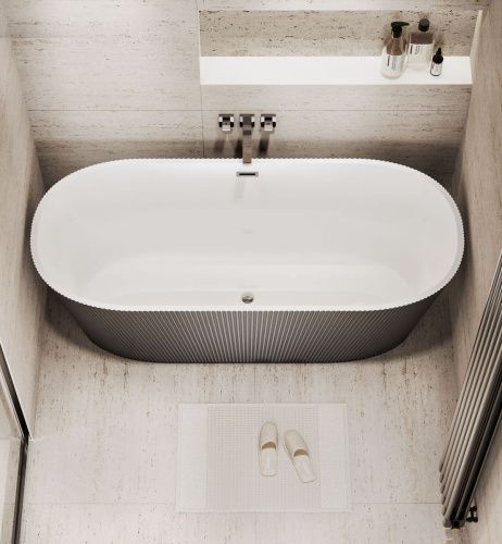 Ванна акриловая Grossman Forta GR-27021MB 170х75 отдельностоящая овальная с каркасом - фото 5