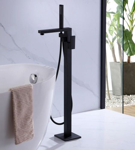 Смеситель Abber Daheim AF8215B напольный черный - фото 2