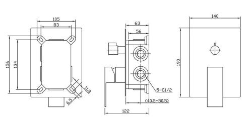 Смеситель BelBagno ROMANO ROM-VDI-CRM встраиваемый в стену хром - фото 2