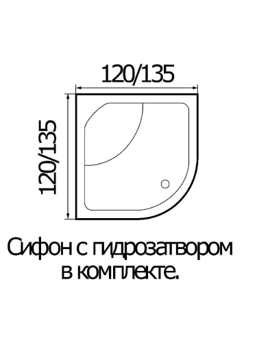 Ванна акриловая Wemor 10000000609 120х120 угловая угловая с каркасом - фото 2