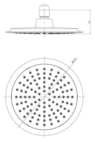Верхний душ LeMark LM8033C хром - фото 2