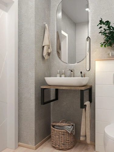 Столешница 1MarKa Grunge Loft Ц0000001583 60х50 накладная цвет серый - фото 4