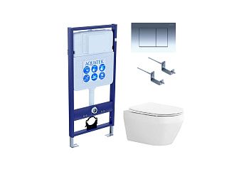 Сет унитаз + инсталляция Aquatek SET AQUATEK ЛЕЯ-010 4в1