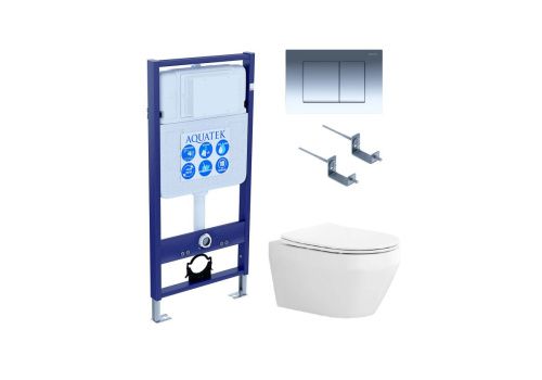 Сет унитаз + инсталляция Aquatek SET AQUATEK ЛЕЯ-010 4в1
