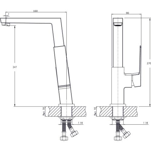 Смеситель для кухни Rush Thira TR3635-23 на мойку хром - фото 2