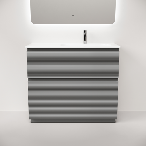 Тумба под раковину Sancos FOLK Floor FL100FRES 100х40 напольная цвет серый - фото 2