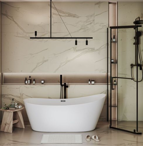 Ванна акриловая Grossman Galaxy GR-2102 170х75 отдельностоящая овальная с каркасом - фото 4